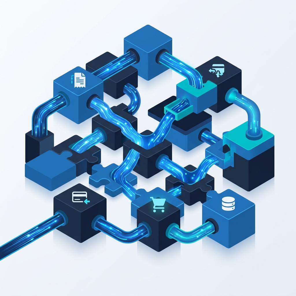 API Integrations & Pipelines Isometric Illustration